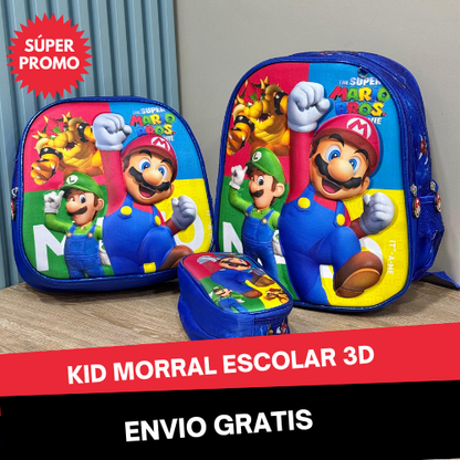 KIT MORRAL ESCOLAR 3D  DE ALTO RELIEVE