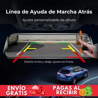 ESPEJO RETROVISOR DOBLE CAMARA FULL HD