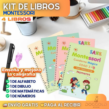 Kit 4 cuadernos Mágicos MONTESSORI